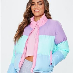 Missguided pastel puffer winter jacket